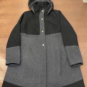 Kimi + Kai Wool Colorblock Maternity Coat - Size Small